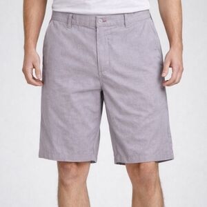 Burnside Gray Heathered Flat Front Performance Shorts Mens 36 Lightweight Summer